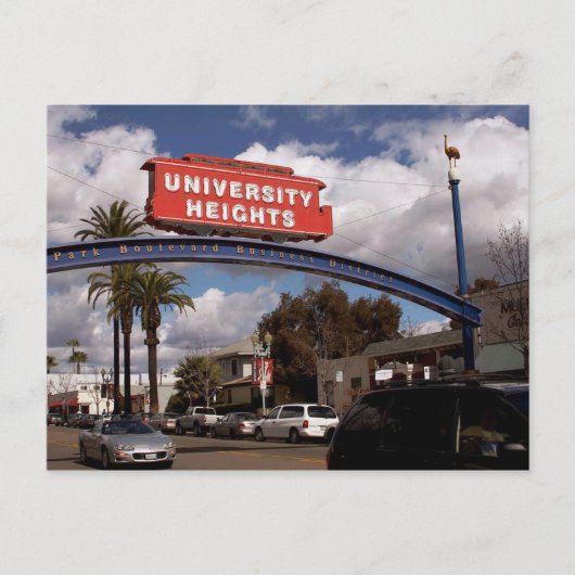 University Heights, San Diego Briefkaart (Voorkant)