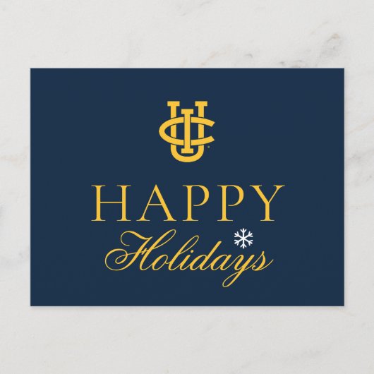 University of California, Irvine Logo Feestdagenkaart (Voorkant)