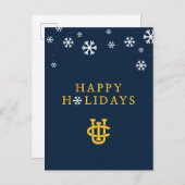 University of California, Irvine Logo Feestdagenkaart (Voorkant / Achterkant)