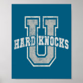 University Of Hard Knocks Life Goals College Schoo Poster (Voorkant)