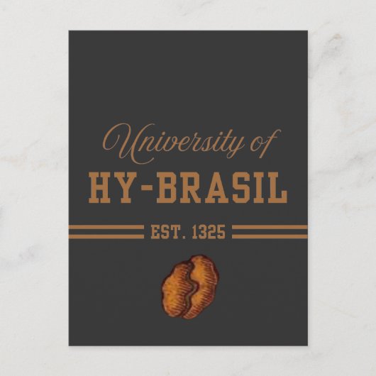 University of Hy-Brasil, Est. 1325 Briefkaart (Voorkant)