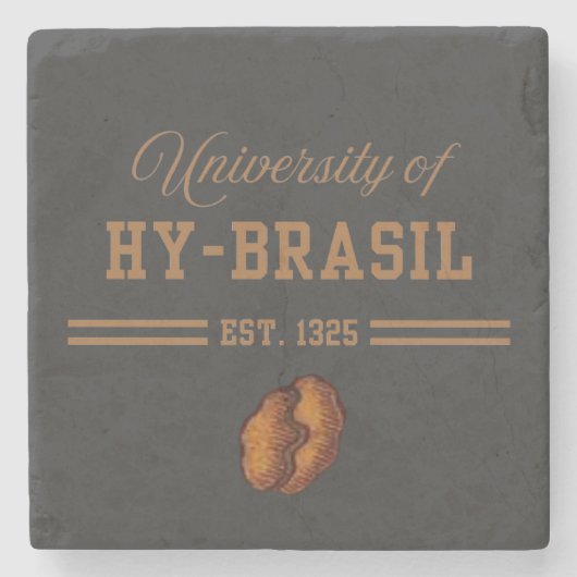 University of Hy-Brasil, Est. 1325 Stenen Onderzetter (Voorkant)