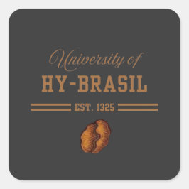 University of Hy-Brasil, Est. 1325 Vierkante Sticker
