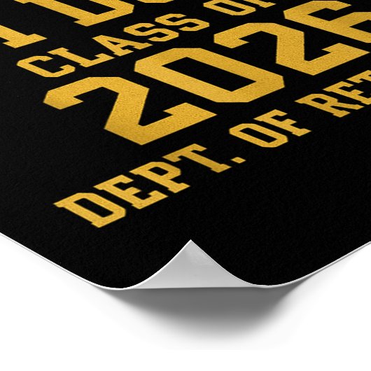 University Of I'm Done Retirement Funny Career Gra Poster (Hoek)