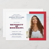 University of Mississippi | Blok Type Aankondiging (Voorkant / Achterkant)