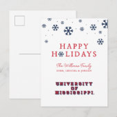 University of Mississippi | Blok Type Feestdagenkaart (Voorkant / Achterkant)