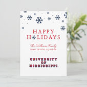 University of Mississippi | Blok Type Feestdagenkaart (Staand voorkant)