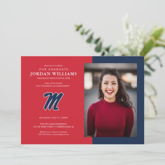 University of Mississippi | Script M Aankondiging (Staand voorkant)