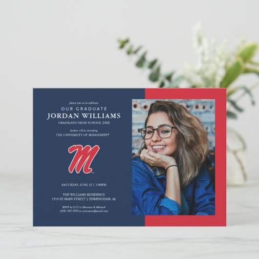 University of Mississippi | Script M Aankondiging (Staand voorkant)