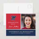 University of Mississippi | Script M Aankondigingskaart (Voorkant / Achterkant)