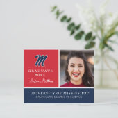 University of Mississippi | Script M Aankondigingskaart (Staand voorkant)