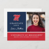 University of Mississippi | Script M Aankondigingskaart (Voorkant / Achterkant)