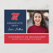University of Mississippi | Script M Aankondigingskaart (Voorkant)