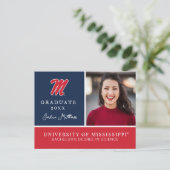 University of Mississippi | Script M Aankondigingskaart (Staand voorkant)