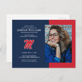 University of Mississippi | Script M Aankondigingskaart (Voorkant / Achterkant)