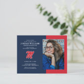 University of Mississippi | Script M Aankondigingskaart (Staand voorkant)