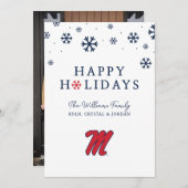 University of Mississippi | Script M Feestdagenkaart (Voorkant / Achterkant)