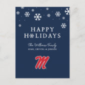 University of Mississippi | Script M Feestdagenkaart (Voorkant)
