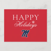 University of Mississippi | Script M Feestdagenkaart (Voorkant)