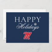 University of Mississippi | Script M Feestdagenkaart (Voorkant / Achterkant)