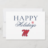 University of Mississippi | Script M Feestdagenkaart (Voorkant)