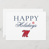 University of Mississippi | Script M Feestdagenkaart (Voorkant / Achterkant)