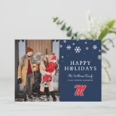 University of Mississippi | Script M Feestdagenkaart (Staand voorkant)