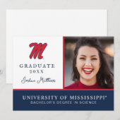 University of Mississippi | Script M Kaart (Voorkant / Achterkant)