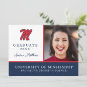 University of Mississippi | Script M Kaart (Staand voorkant)