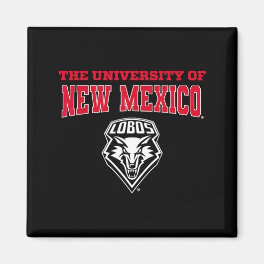 University Of New Mexico Unm Lobos Ncaa Unm&#   Magneet (Voorkant)