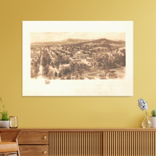 University of Virginia (1907) Canvas Afdruk (Insitu (Woonkamer))
