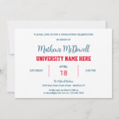 University Sports Boy Afstuderen Kaart (Achterkant)