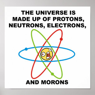 Universum Dwaas Grappige Poster