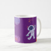 Universum-geïnspireerde en Astronaut Mok (Voorkant rechts)