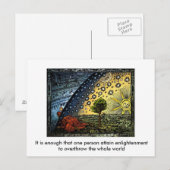 Universum, het is genoeg dat één persoon ... briefkaart (Voorkant / Achterkant)