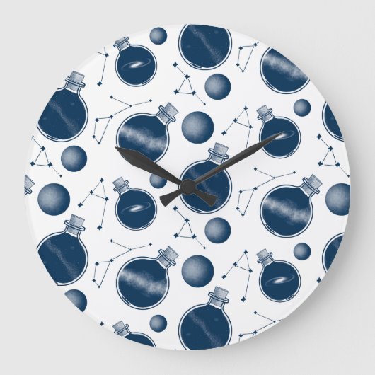 Universum in een fles grote klok (Voorkant)