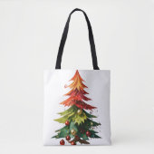 Universum Kerstboom Boodschappentas Tote Bag (Voorkant)