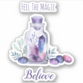 *~* Universum Kosmos Kristallen Edelstenen Sticker (Voorkant)