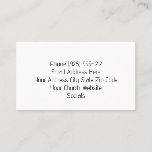 Universum Kosmos Uw Christelijke Kerk Visitekaartje (Achterkant)