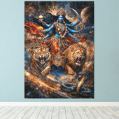 Universum Krachten van Kali Godin Canvas Afdruk (Insitu (Houten vloer))
