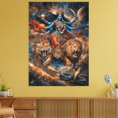 Universum Krachten van Kali Godin Canvas Afdruk (Insitu (Woonkamer))