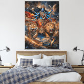 Universum Krachten van Kali Godin Canvas Afdruk (Insitu (Slaapkamer))