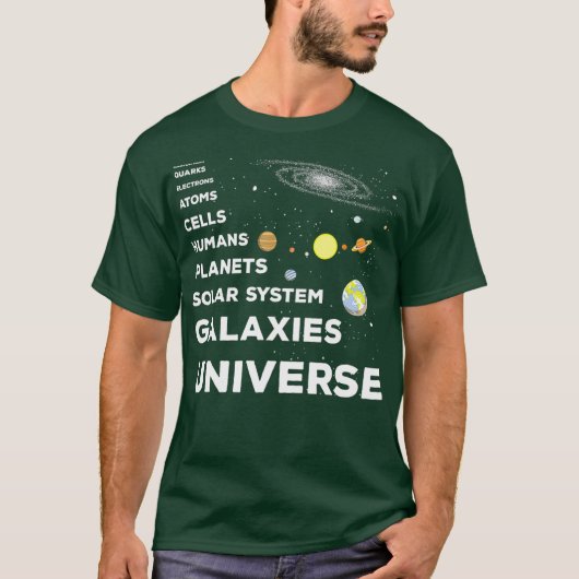 Universum Natuurkundige Quantum Mechanica Quantum T-shirt (Voorkant)