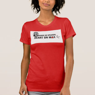 Universum Op Luidsprekers Hart Op Max Citaat T-shirt