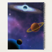 Universum, planeten & ruimteschip sci-fi aangepast planner (Achterkant)