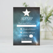 universum RSVP kaartje (Staand voorkant)