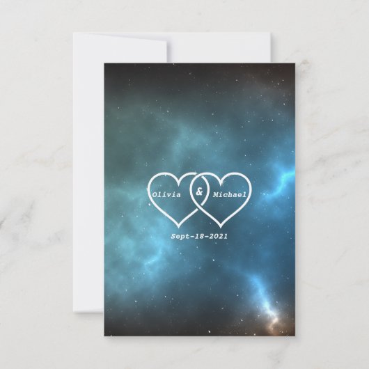 universum RSVP kaartje (Achterkant)