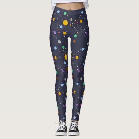 Universum, ruimte, fantasiegolven voor vrouwen leggings (Voorkant)