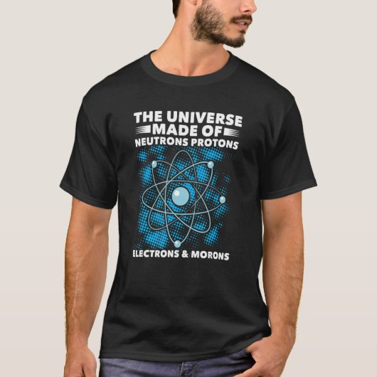 Universum samengesteld uit beschermingneutronen el t-shirt (Voorkant)