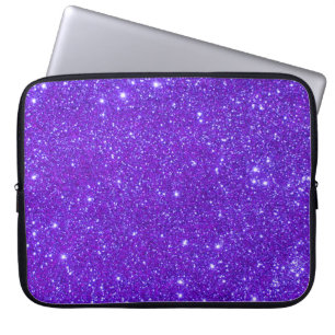 Universum Stars Paars Glitter Sparkles Laptop Hoes